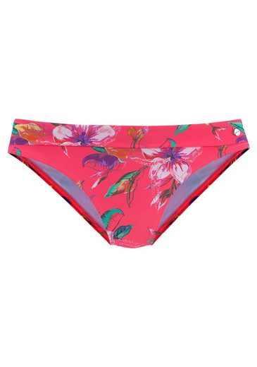 LASCANA Bikini-Hose Malia mit Umschlagbund mit tropischem Print mehr Heißer Verkauf