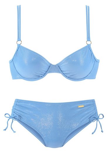 LASCANA Bügel-Bikini mit goldfarbener Glanzbeschichtung mehr Vierteljährliche Förderung