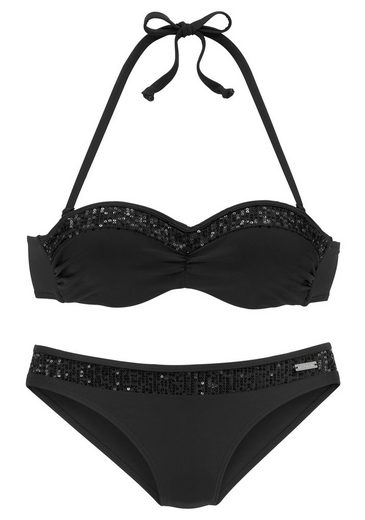 BRUNO BANANI Bügel-Bandeau-Bikini mit Pailletten mehr Sonderangebote