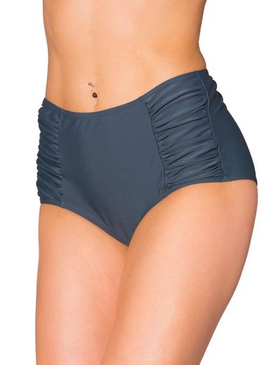 AQUARTI Bikini-Hose Aquarti Damen Bikinihose mit Hoher Taille und Raffung mehr VIP-Rabatte