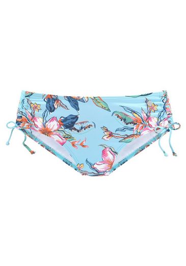 LASCANA Bikini-Hose Malia mit seitlicher Raffung mit tropischem Print mehr Bis zu 55% Rabatt