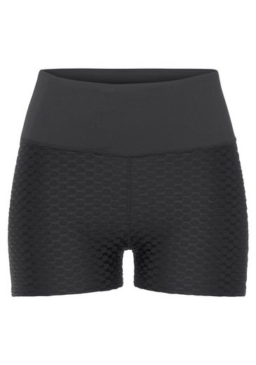 VIVANCE ACTIVE Shorts -Kurze Hose mit breitem Bund und Wabenoptik mehr Heißer Verkauf