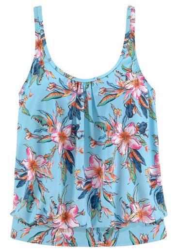 LASCANA Tankini-Top Malia mit lockerem Schnit und tropischem Print mehr Begrenzte Freigabe