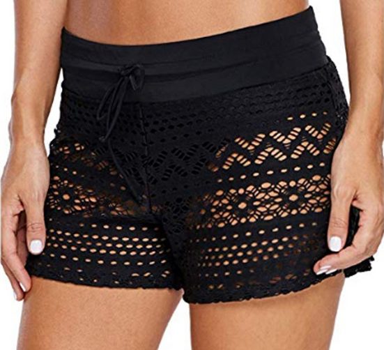 BADEKÖNIG Badeshorts Hotpants in Häkeloptik mit integrietem Badeslip mehr Clearance-Verkauf