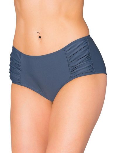 AQUARTI Bikini-Hose Aquarti Damen Bikinihose Hotpants mit seitlichen Raffungen mehr zollfrei
