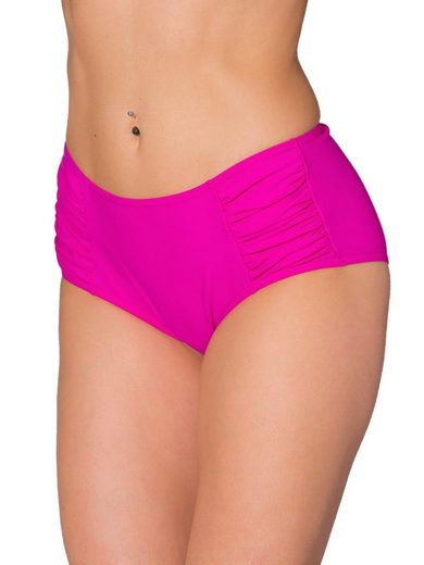 AQUARTI Bikini-Hose Aquarti Damen Bikinihose Hotpants mit seitlichen Raffungen mehr zollfrei