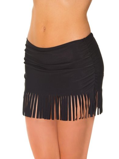 AQUARTI Bikini-Hose Aquarti Damen Bikinihose mit Rock Seitliche Raffung mehr Muttertagsangebot
