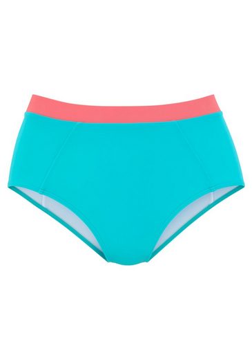 LASCANA ACTIVE Highwaist-Bikini-Hose Janni mit kontrastfarbigen Bündchen mehr Online