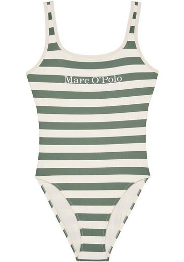 MARC O'POLO Badeanzug tiefer Rückenausschnitt, Logoschriftzug vorn mehr Nur für heute