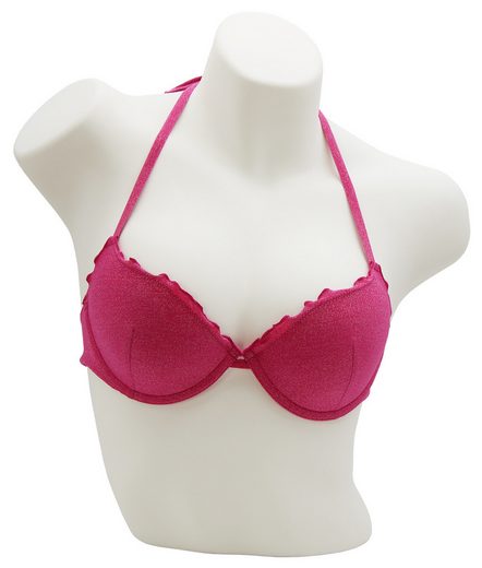MISS BEACH Bügel-Bikini-Top Lurex leicht wattiert, Glitzer Bikini-Oberteil mehr Speichern exportieren