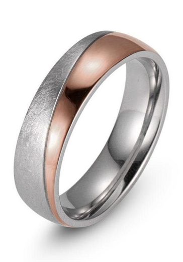 FIRETTI Trauring Schmuck Geschenk "LIEBE" mit Vertiefung, ca. 7,0mm breit mit Zirkonia (synth) mehr Valentinstagsangebot