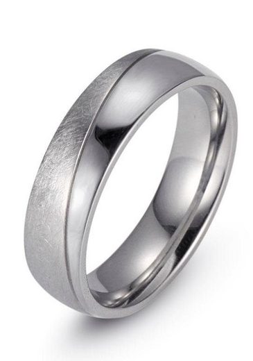 FIRETTI Trauring Schmuck Geschenk "LIEBE" mit Vertiefung, ca. 7,0mm breit mit Zirkonia (synth) mehr Lagerräumung