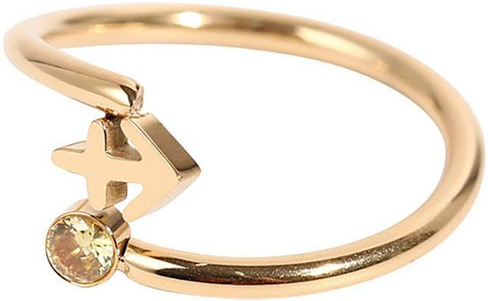 FIRETTI Fingerring Schmuck Geschenk Damenring Sternzeichen Made in Germany - mit Zirkonia (synth) mehr JETZT KAUFEN
