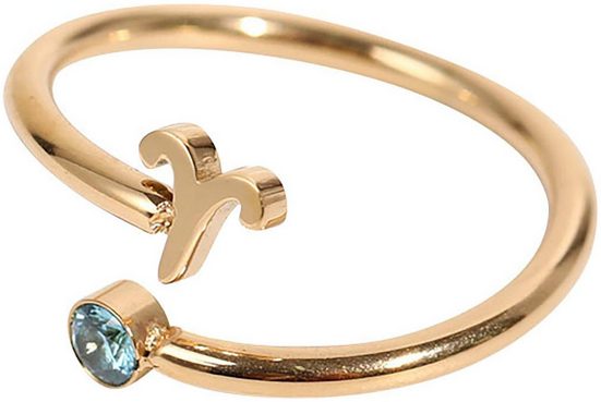 FIRETTI Fingerring Schmuck Geschenk Damenring Sternzeichen Made in Germany - mit Zirkonia (synth) mehr JETZT KAUFEN
