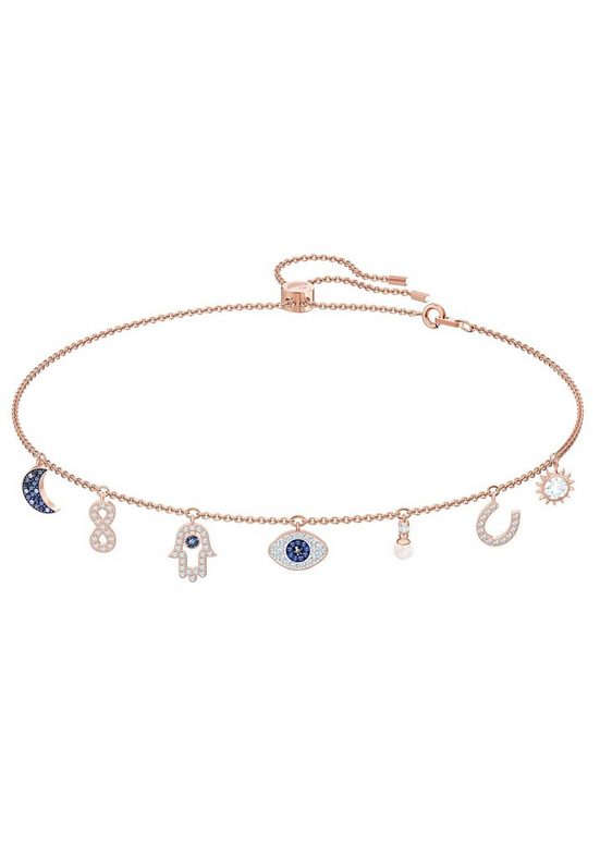 SWAROVSKI Kette mit Anhänger Symbolic, mehrfarbig, Rosé vergoldet, 5497664 mit Swarovski® Kristall - mit Swarovski® Perle mehr