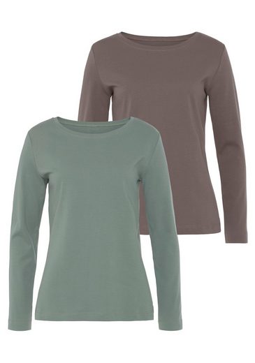 VIVANCE Langarmshirt (Packung, 2-tlg) aus besonders weicher und fester Baumwolle mehr Begrenzt auf 3 Tage