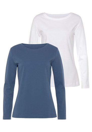 VIVANCE Langarmshirt (Packung, 2-tlg) aus besonders weicher und fester Baumwolle mehr Black Friday Preise
