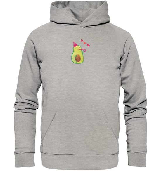 MR. & MRS. PANDA Hoodie Größe XS Avocado Party - Heather Grey - Geschenk, Gesund, Männer Hood (1-tlg) Besonders weich mehr
