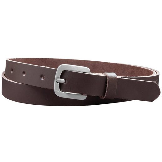 COLOGNEBELT Ledergürtel A5-SL Echt Leder Gürtel 2 cm Breit in Schwarz mit stilvoller Gürtelschließe, leger und modern mehr Super Sparpreis