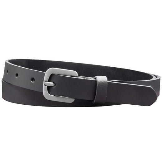 COLOGNEBELT Ledergürtel A5-SL Echt Leder Gürtel 2 cm Breit in Schwarz mit stilvoller Gürtelschließe, leger und modern mehr Super Sparpreis