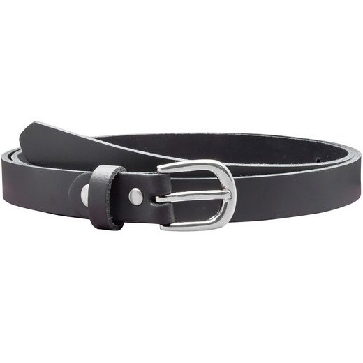 COLOGNEBELT Ledergürtel A8-SL Ledergürtel in Rot - 2 cm Breit - mit silberner abgerundeter Gürtelschließe - modern, leger, klassisch mehr Fabrik Onlineshop