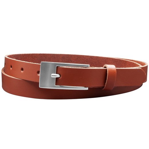 COLOGNEBELT Ledergürtel A4-SL 2 cm breiter Gürtel echt Leder in Cognac mit stilvoller Gürtelschließe, leger und modern mehr Online Shopping