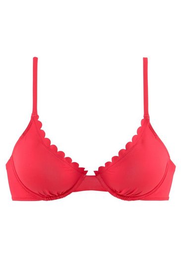 LASCANA Bügel-Bikini-Top Scallop mit Wattierung mehr