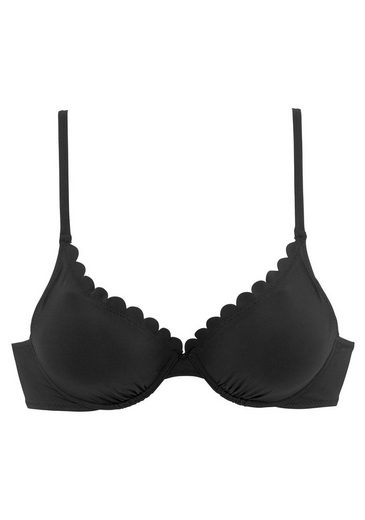 LASCANA Bügel-Bikini-Top Scallop mit Wattierung mehr Riesige Rabatte