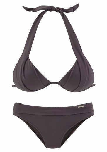 LASCANA Triangel-Bikini im Nacken zu binden, wattierte Cups, mit eingearbeiteten Kissen mehr Kostenloser Versand international