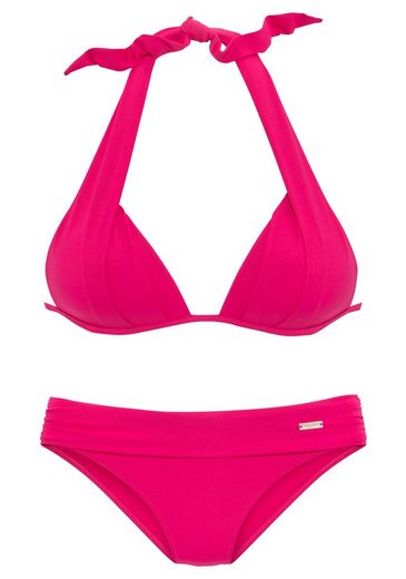 LASCANA Triangel-Bikini im Nacken zu binden, wattierte Cups, mit eingearbeiteten Kissen mehr Kostenloser Versand international
