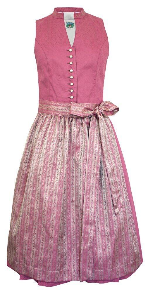 TURI LANDHAUS Dirndl 'Fiona' Traditonell Hochgeschlossen, Rosa 65 cm mehr Verkauf