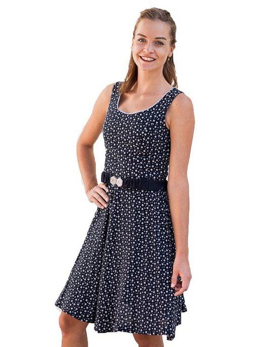 TURI LANDHAUS Dirndl Trachtenkleid 'Kati' mit Blümchenmuster, Marine B mehr Limitierter Zeitrabatt