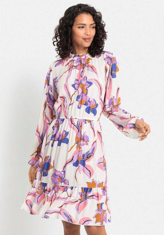 LASCANA Druckkleid aus gewebter Viskose und langen Ärmeln mehr Begrenztes Angebot