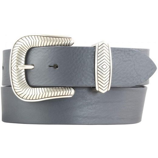 BELTINGER Ledergürtel Designer-Gürtel aus Vollrindleder mit Metall-Schlaufe 4 cm - Jeans-Gür 1-St mehr Nur für heute