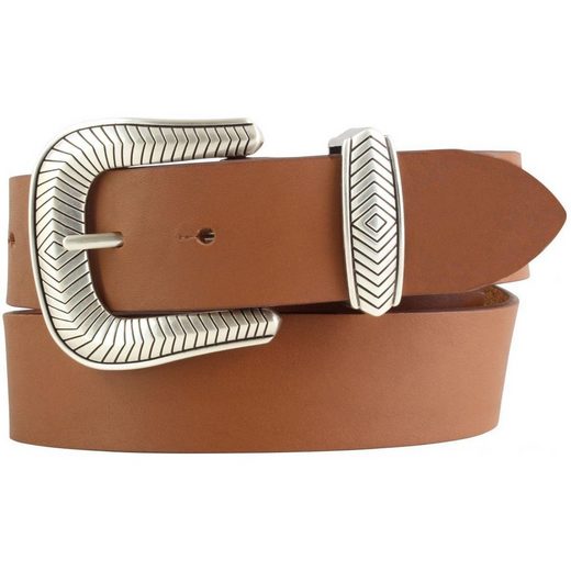 BELTINGER Ledergürtel Designer-Gürtel aus Vollrindleder mit Metall-Schlaufe 4 cm - Jeans-Gür 1-St mehr Nur für heute