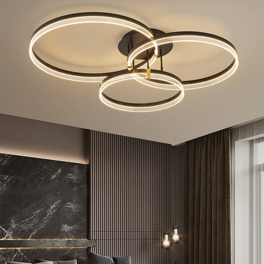 VICBUY Deckenleuchte LED Deckenleuchten, Stufenlos Dimmbare Deckenlampe, φ30+40cm mehr Auslauf