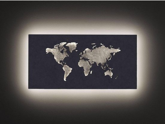 WOFI LED Wandleuchte LED fest integriert, Warmweiß, innen indirekte Wand-beleuchtung flach große Designer Lampe, B: 60cm mehr Angebote