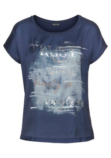 LAURA SCOTT Shirtbluse aus Satin mit dezentem Aufdruck mehr Vierteljährliche Förderung