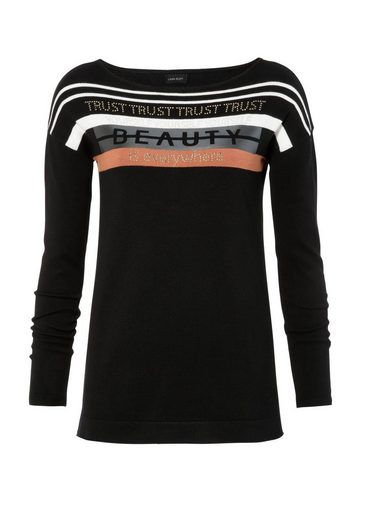 LAURA SCOTT Strickpullover in Streifen-Design mit Glitzersteinen mehr Black Friday Preise