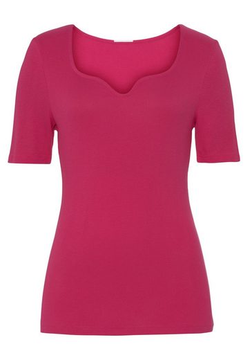 VIVANCE T-Shirt (1-tlg) mit herzförmigen Dekolleté mehr Hotsell