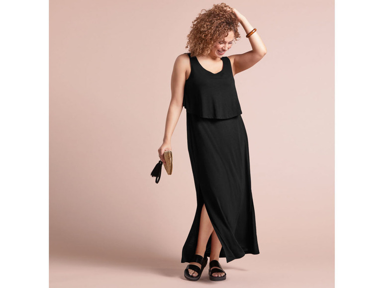 esmara® Damen Maxikleid mit langen Seitenschlitzen Angebote