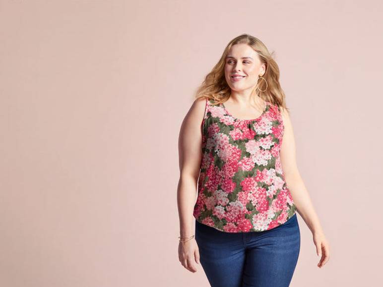 esmara® Damen Top, leger geschnitten, mit Gummizug am Saum Günstiger Verkauf