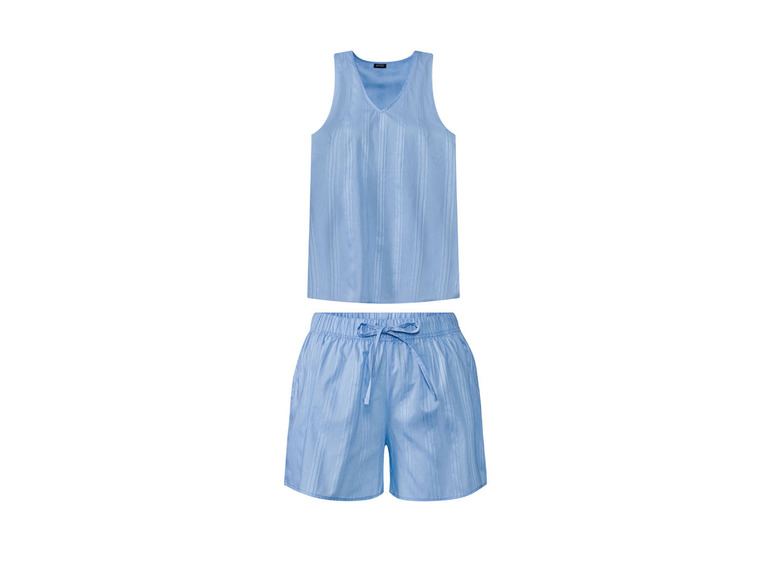 esmara® Damen Pyjama, aus reiner Baumwolle
