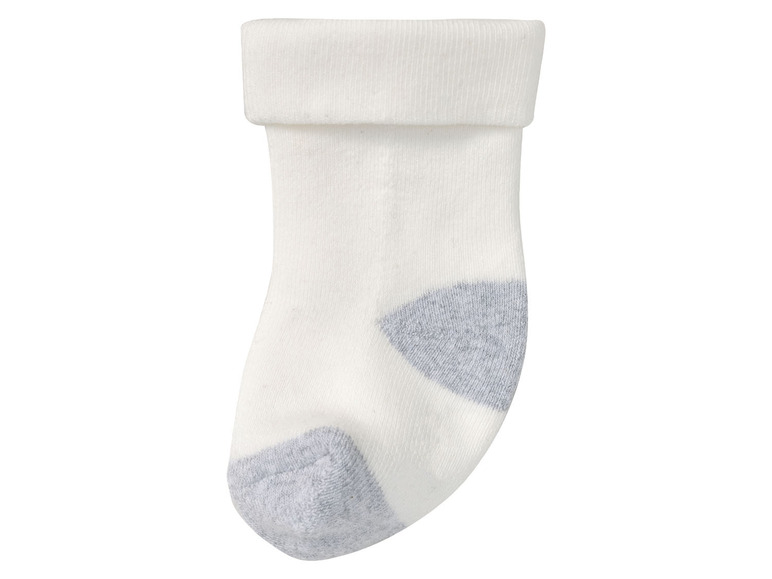 lupilu® Baby Thermo-Socken, 5 Paar, mit hohem Baumwollanteil, weiß/grau Fabrikpreis