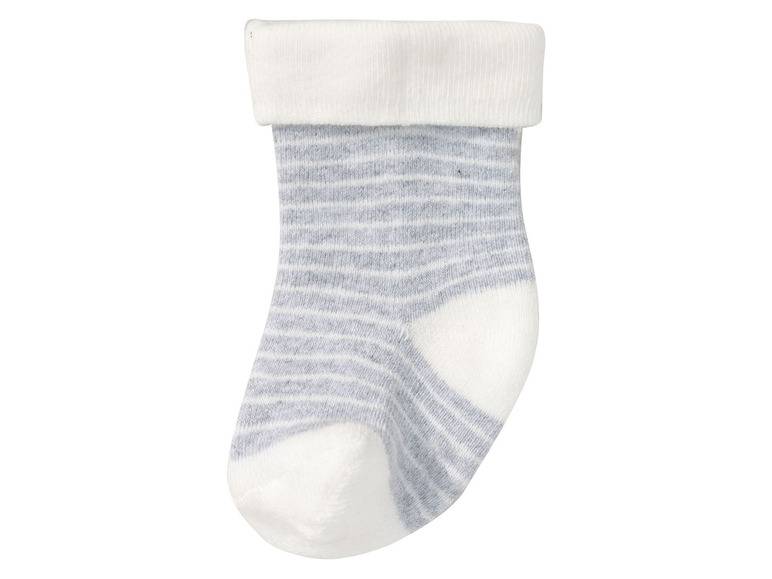 lupilu® Baby Thermo-Socken, 5 Paar, mit hohem Baumwollanteil, weiß/grau Fabrikpreis