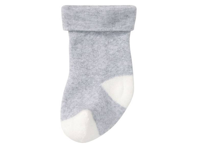 lupilu® Baby Thermo-Socken, 5 Paar, mit hohem Baumwollanteil, weiß/grau Fabrikpreis