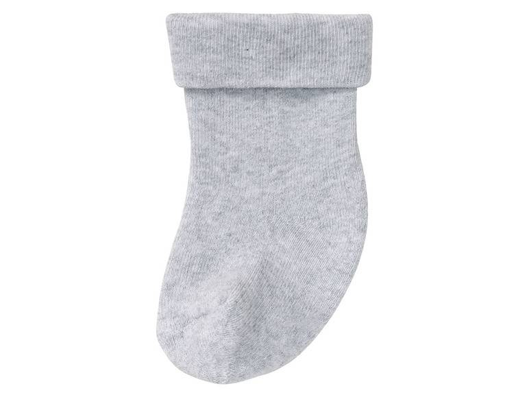 lupilu® Baby Thermo-Socken, 5 Paar, mit hohem Baumwollanteil, weiß/grau Fabrikpreis