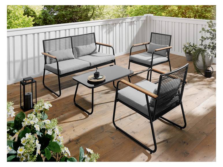 LIVARNO home Garten Loungeset, 4-teilig Auslauf