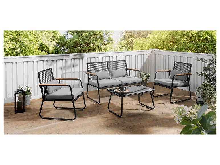 LIVARNO home Garten Loungeset, 4-teilig Auslauf