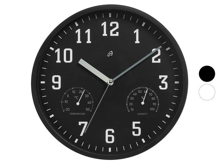 AURIOL® Wanduhr mit Thermo- und Hygrometer